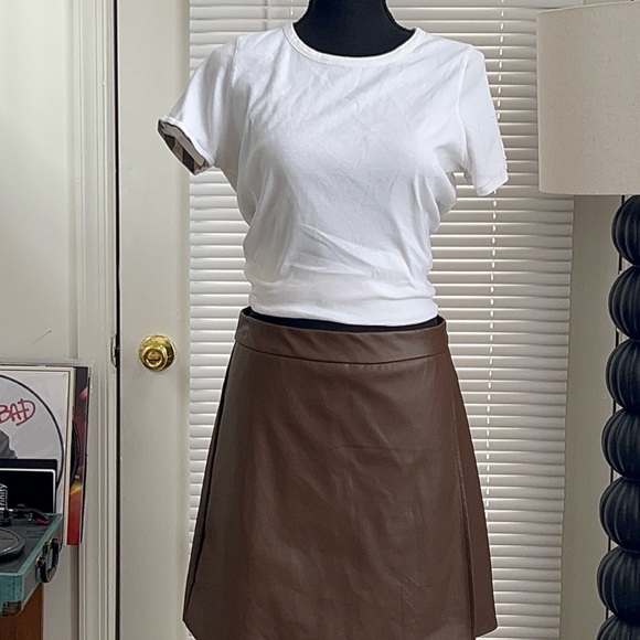 Brown A-Line Mini Skirt for Casual Wear - Picture 7 of 10